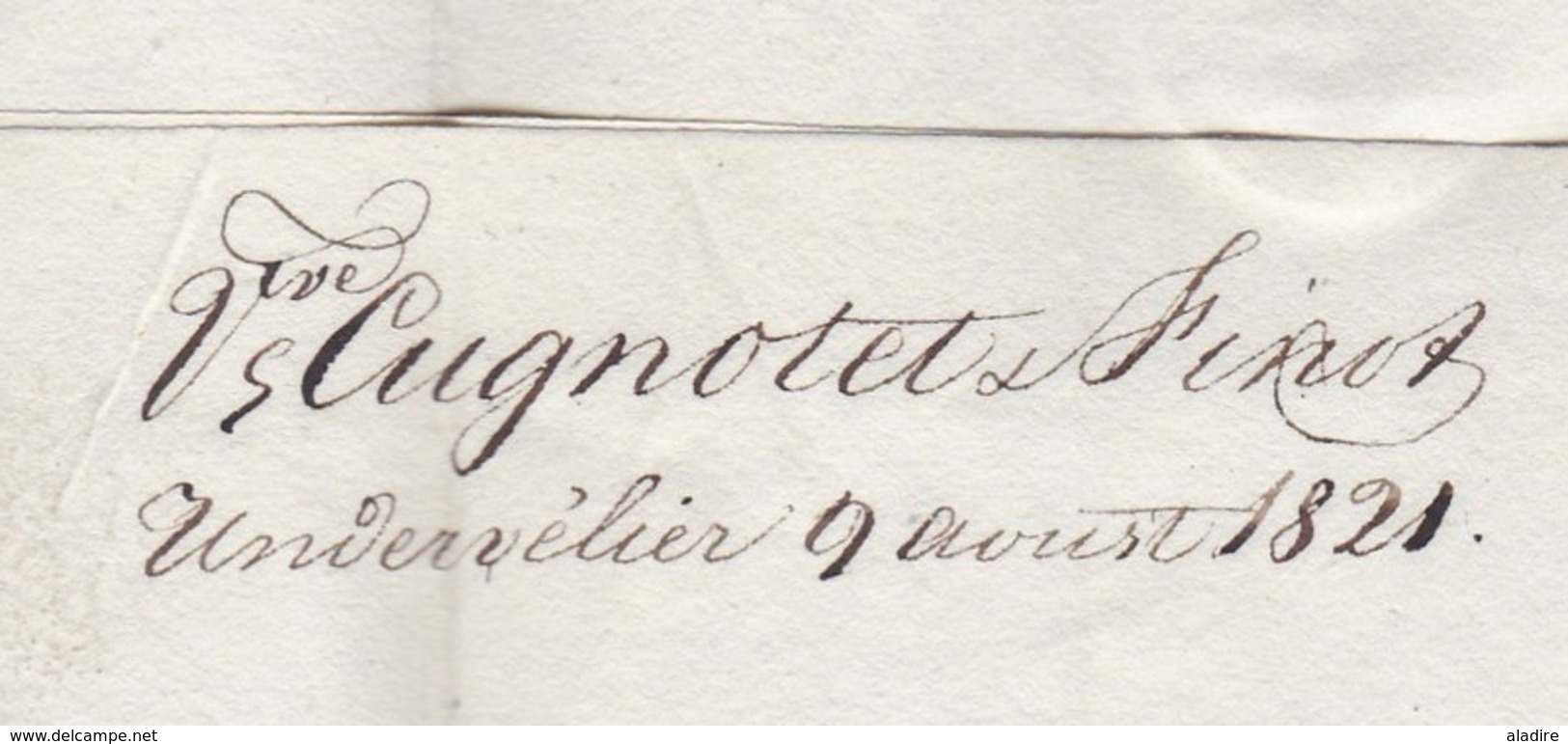 1821 - Marque Postale Delémont, Jura Suisse Sur Lettre Pliée Vers Leuzingen, Berne - Taxe 8 - ...-1845 Prephilately