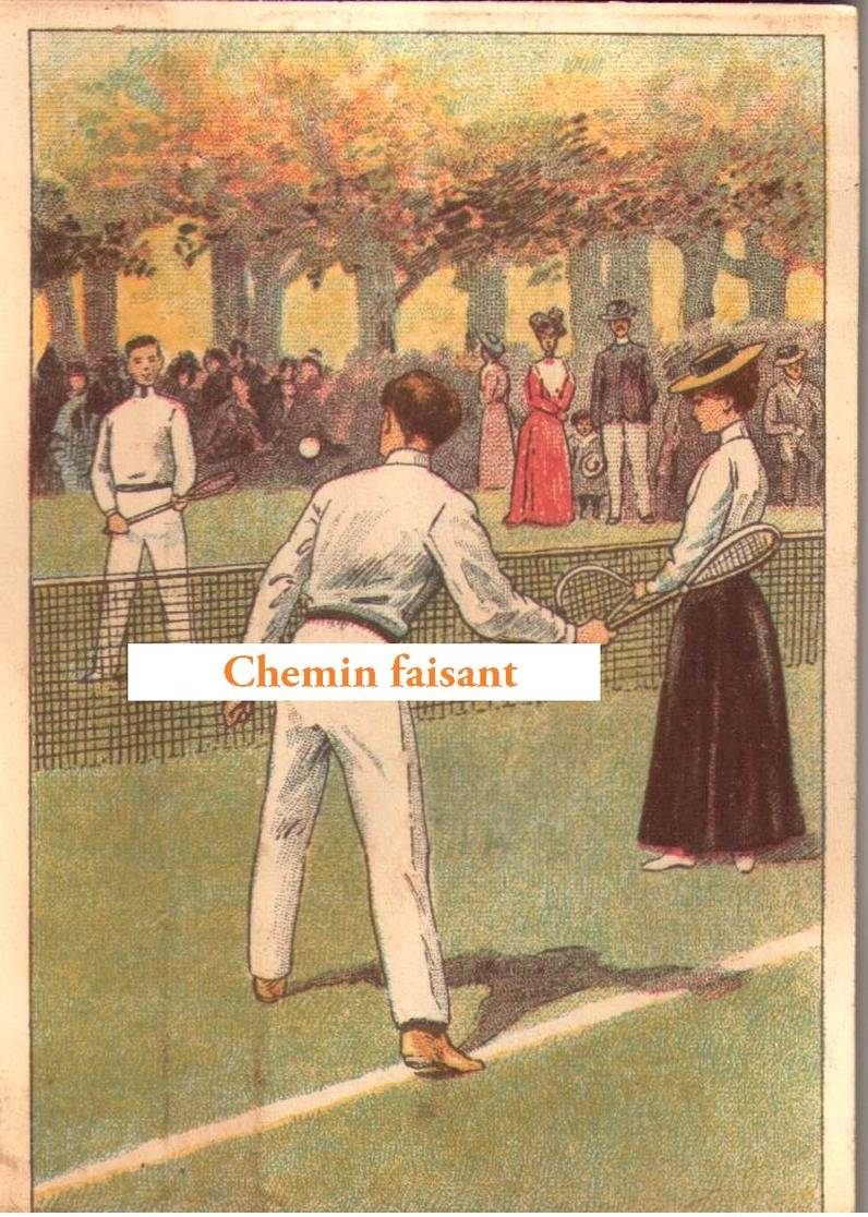 Chromo Chocolat De L'UNION Thiers 63 - Sports : TENNIS  -  Scans Recto Verso - Autres & Non Classés