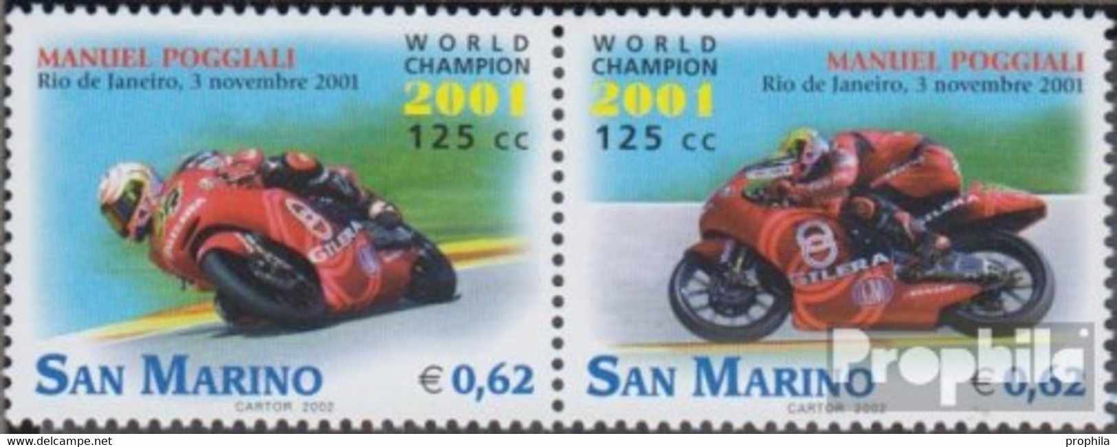 San Marino 2010-2011 Paar (kompl.Ausg.) Postfrisch 2002 Motorrad WM - Unused Stamps