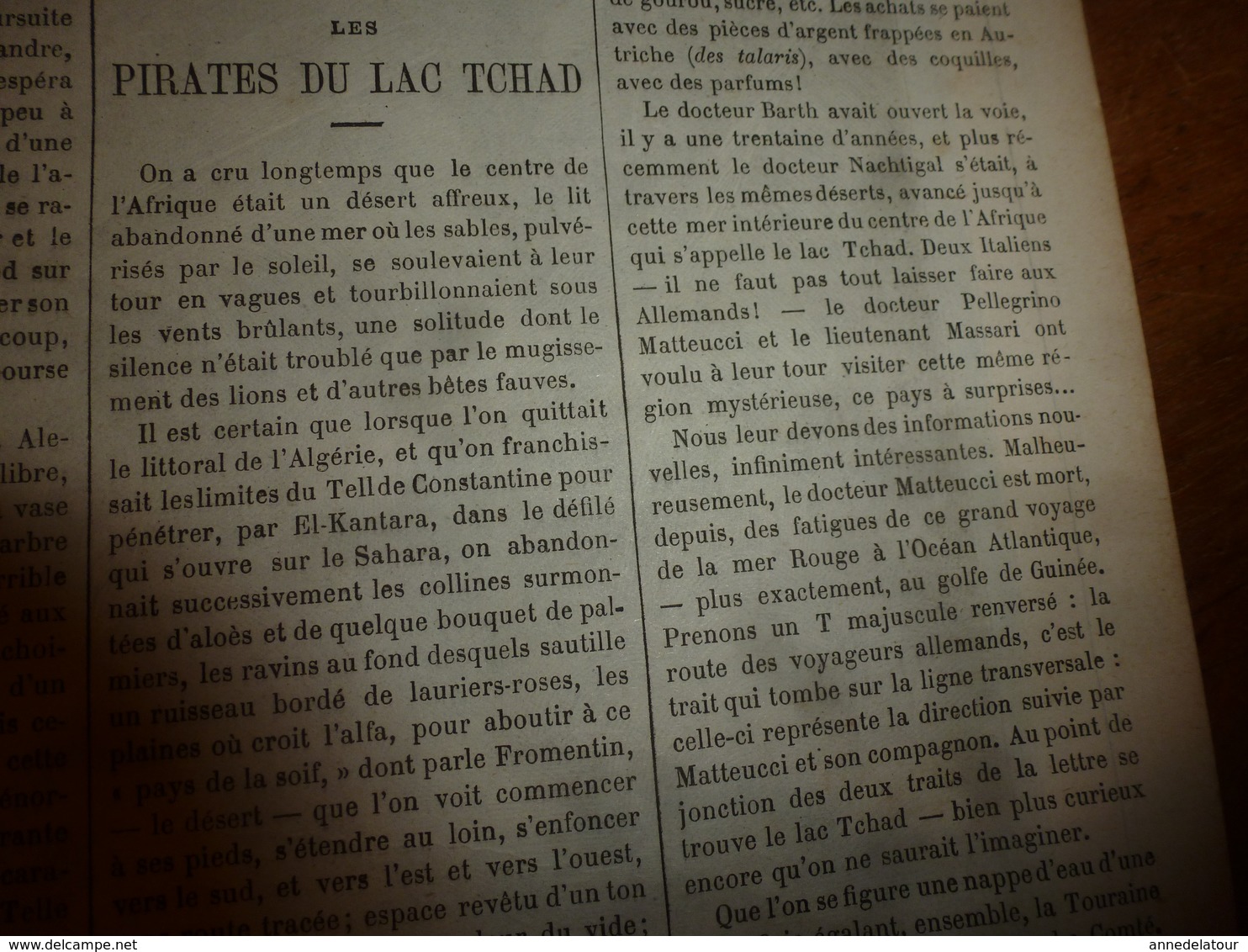 1883 JdV : Les Pirates Du Lac TCHAD ; Terrible Catastrophe Du Vaisseau ROYAL-ALBERT En Rade D'Honolulu;etc - Revues Anciennes - Avant 1900