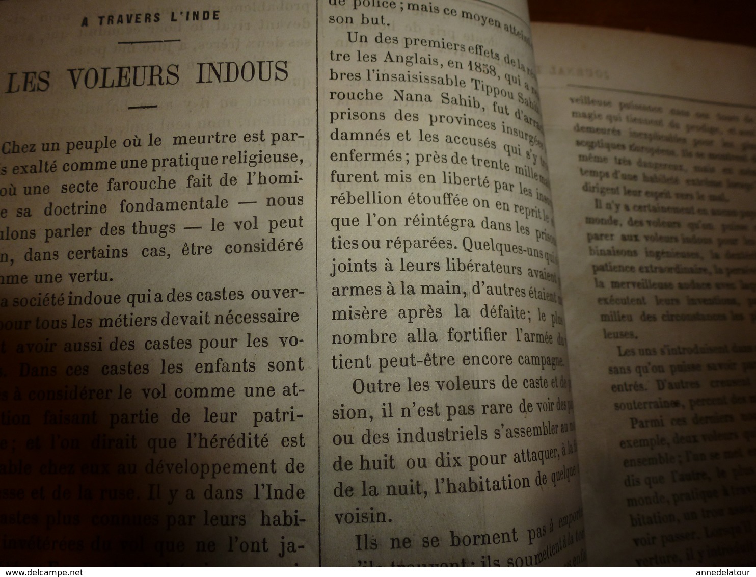 1883 JdV : Les Voleurs Indous; Les Pillards Se Déguisent Sous Forme De Branches Pour être Invisibles;etc - Revues Anciennes - Avant 1900