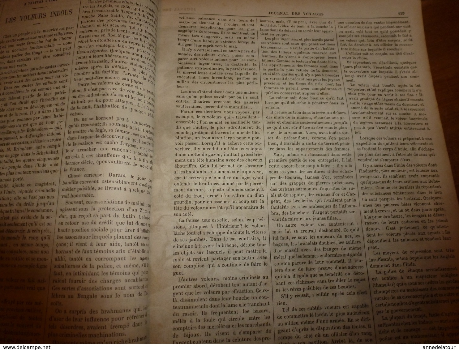 1883 JdV : Les Voleurs Indous; Les Pillards Se Déguisent Sous Forme De Branches Pour être Invisibles;etc - Revues Anciennes - Avant 1900