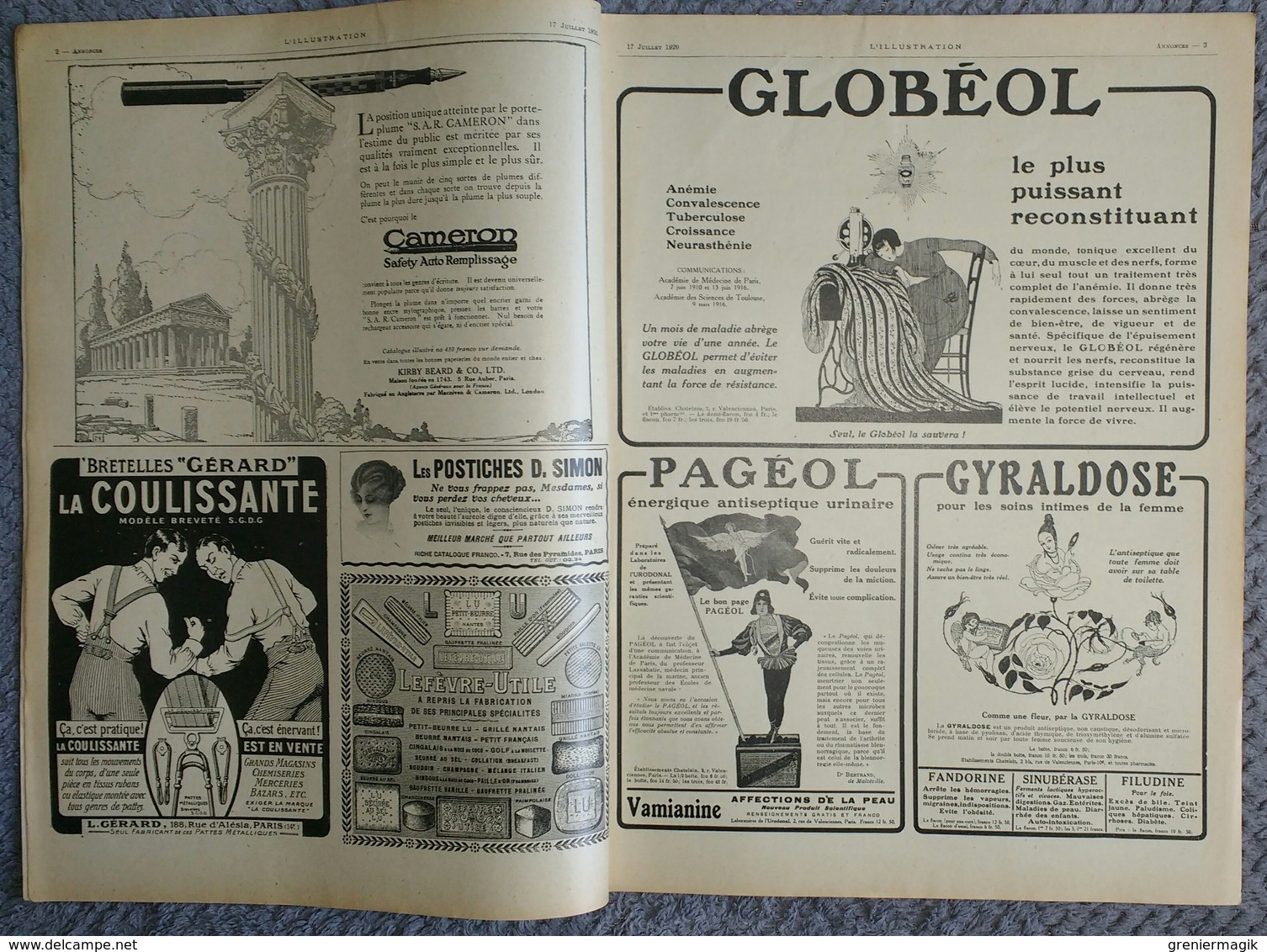 L'Illustration 4037 17 Juillet 1920 Mort De L'impératrice Eugénie/Maroc Zaïan/Fêtes De La Victoire/Syrie Aïntab/Zeppelin - L'Illustration