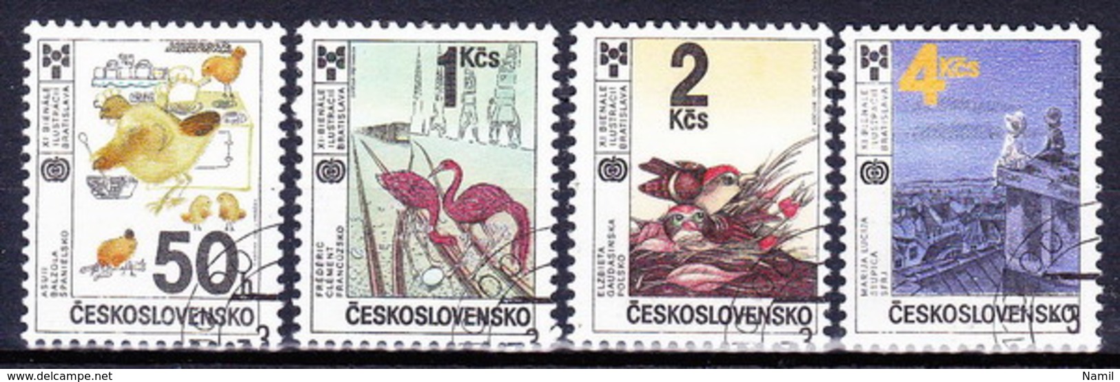 Tchécoslovaquie 1987 Mi 2921-4 (Yv 2732-5), Obliteré - Oblitérés