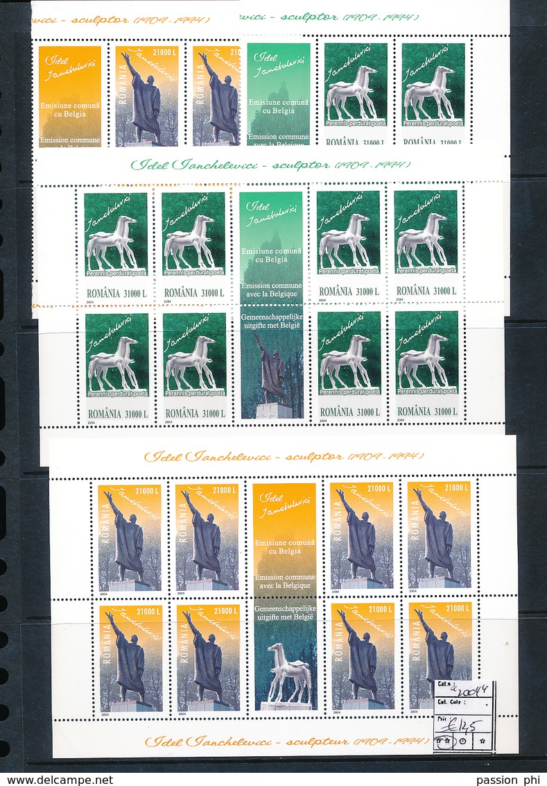 BELGIQUE EMISSION COMMUNES SELECTION ROMANIA MNH - Autres & Non Classés