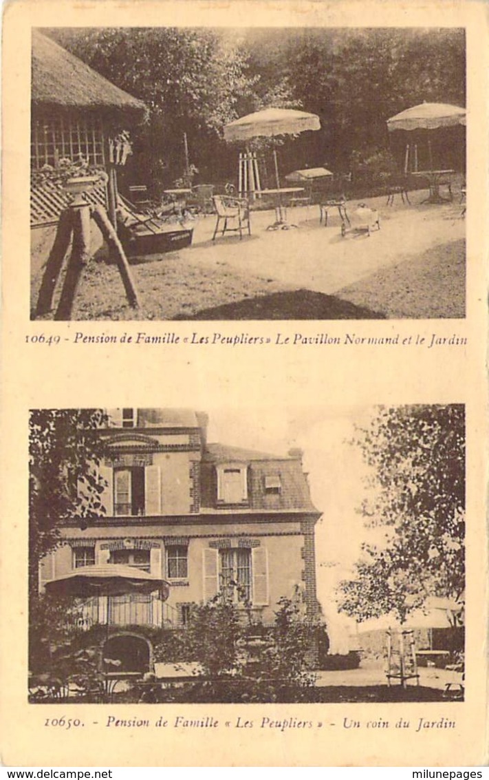 14 CALVADOS Carte Accusé Réservation Hotel Pension Les Peupliers à HOULGATE Jardin Et Pavillon - Houlgate