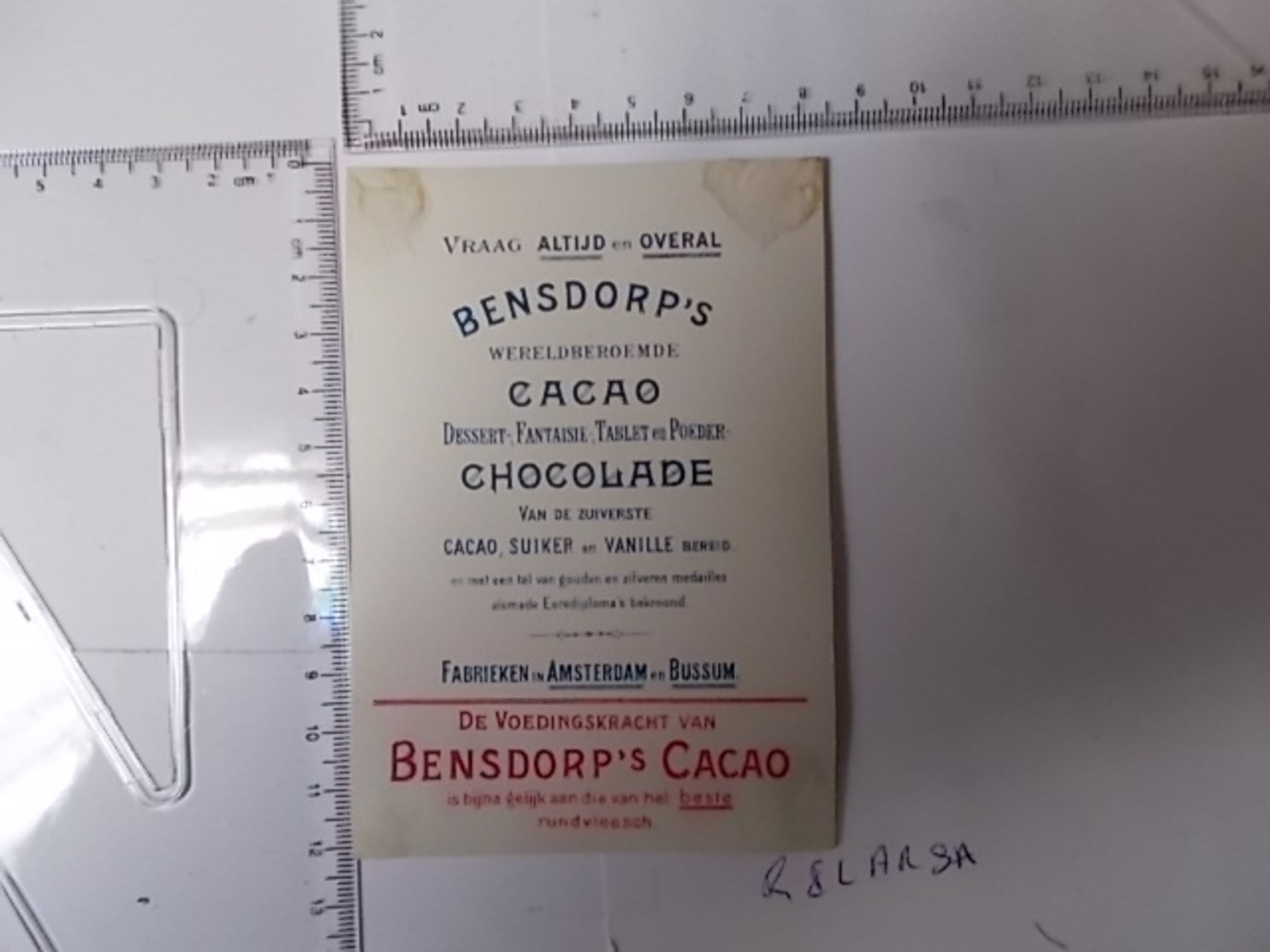 Chromo Cacao Bensdorp's-patineur Humour Photo Recto/verso - Other & Unclassified