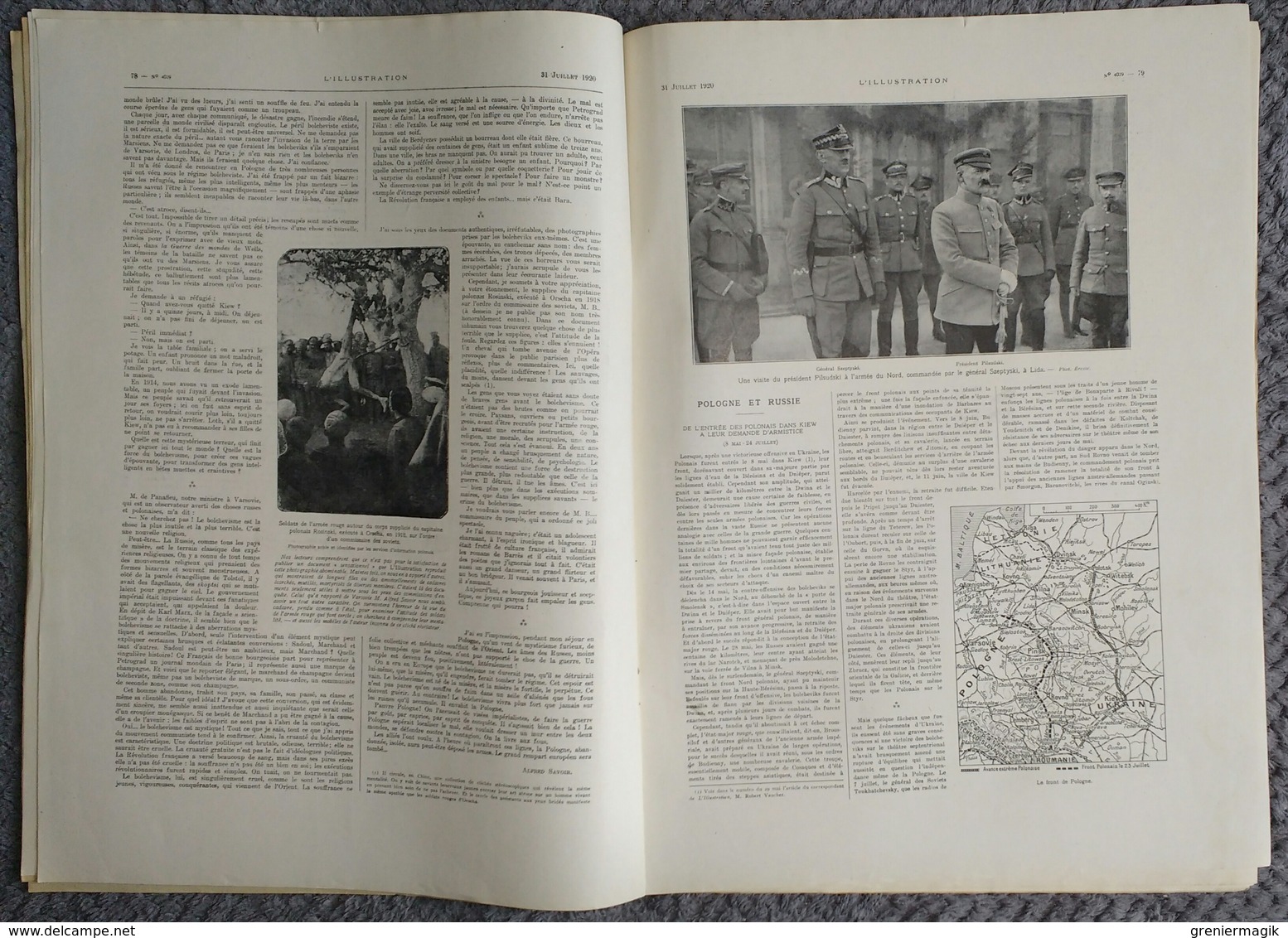 L'Illustration 4039 31 juillet 1920 Mort de M. Vanderbilt/Maroc/Gouraud à Beyrouth Syrie/Vieux Paris/Pologne et Russie