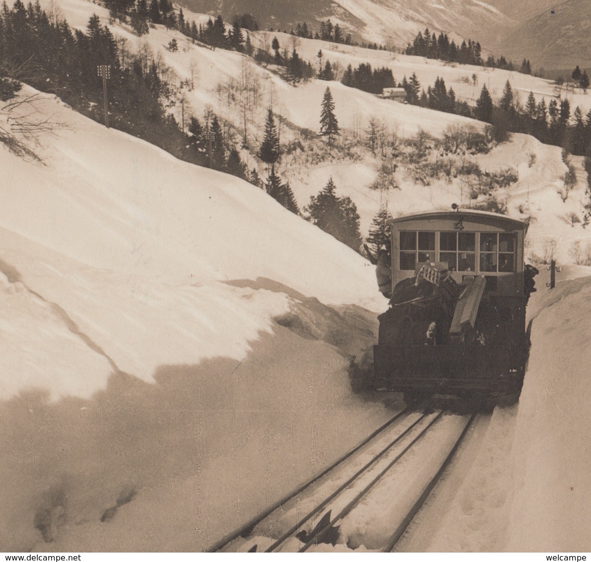 OUDE POSTKAART ZWITSERLAND - SUISSE -   SCHWEIZ -  TREIN - FUNICULAIRE - SIERRE-MONTANA - Sierre