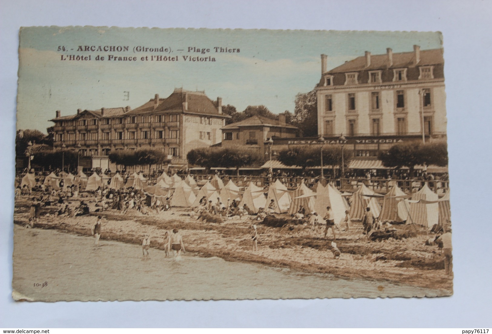 CPA   33 ARCACHON PLAGE THIERS  L HOTEL DE FRANCE ET L HOTELVICTORIA - Arcachon