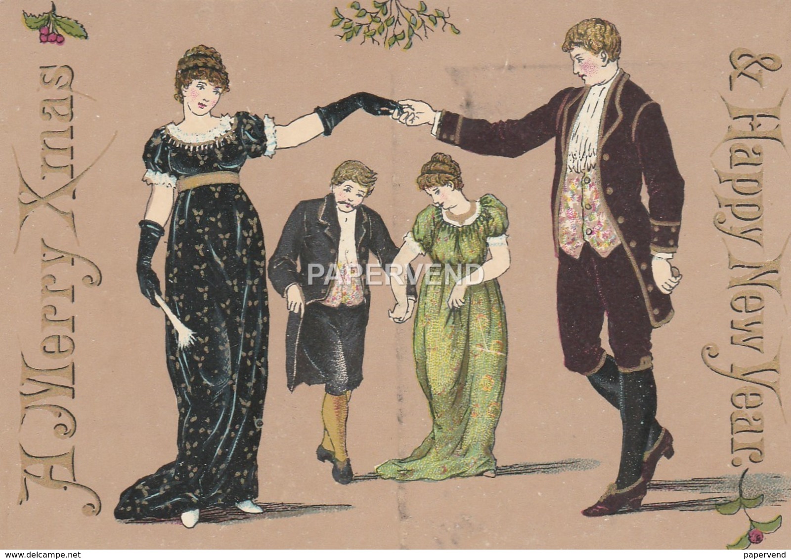 New Year Card Couples Dancing Walter Crane   Egc339 - Unclassified