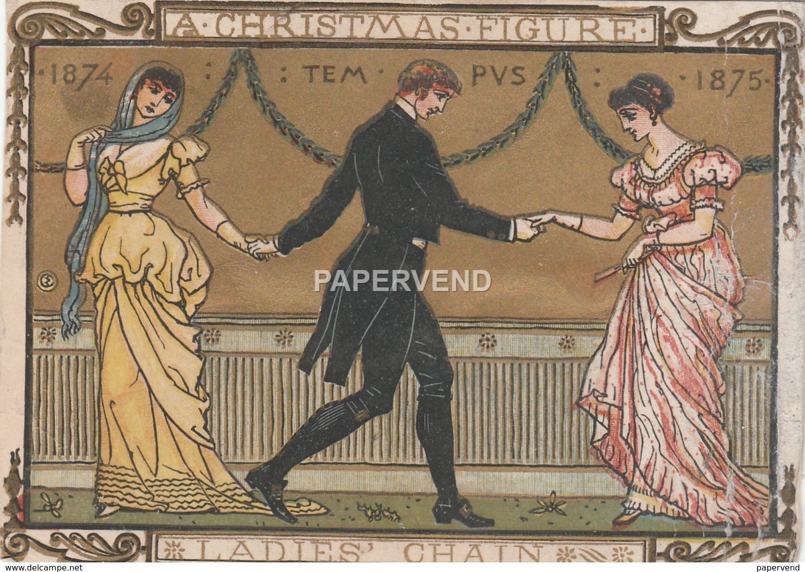 Christmas Card  Ladies Chain Dancing Walter Crane   Egc341 - Unclassified