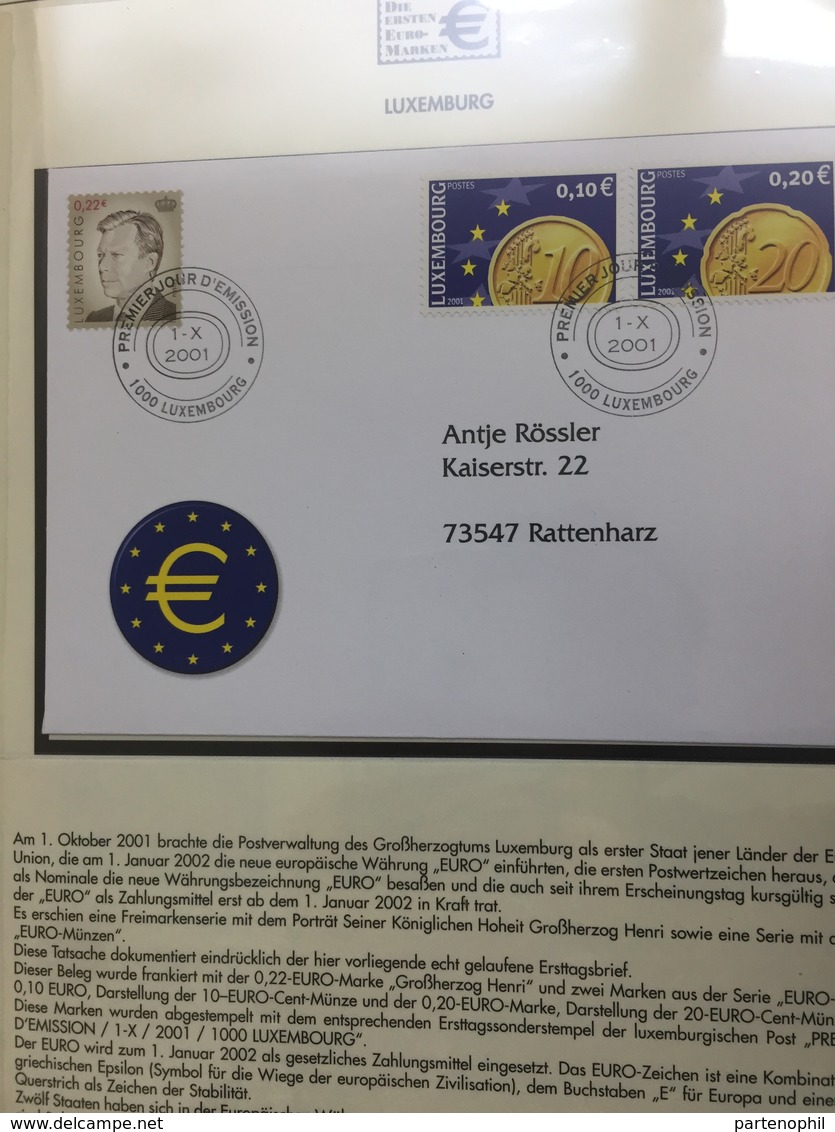 Collection First stamps in euro MNH very fine