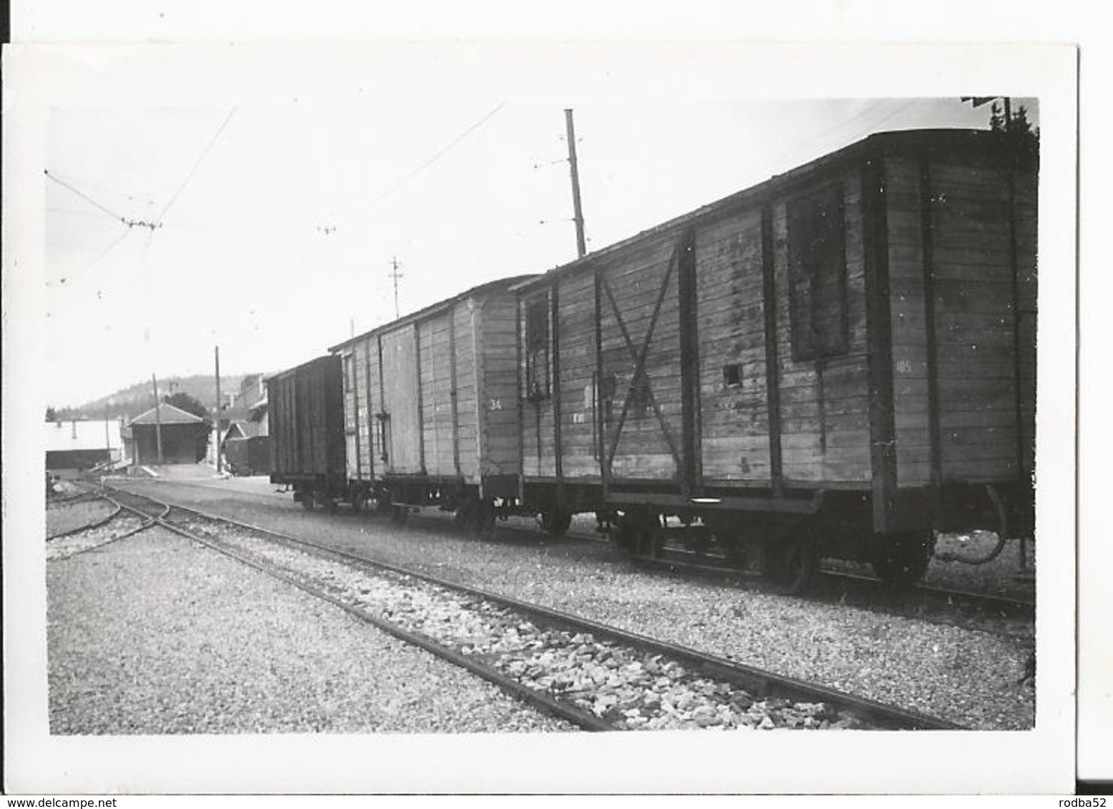 Photo - Thème Chemin De Fer  -Ligne Nyons Morez - Gare Des Rousses En 1954 - Trains