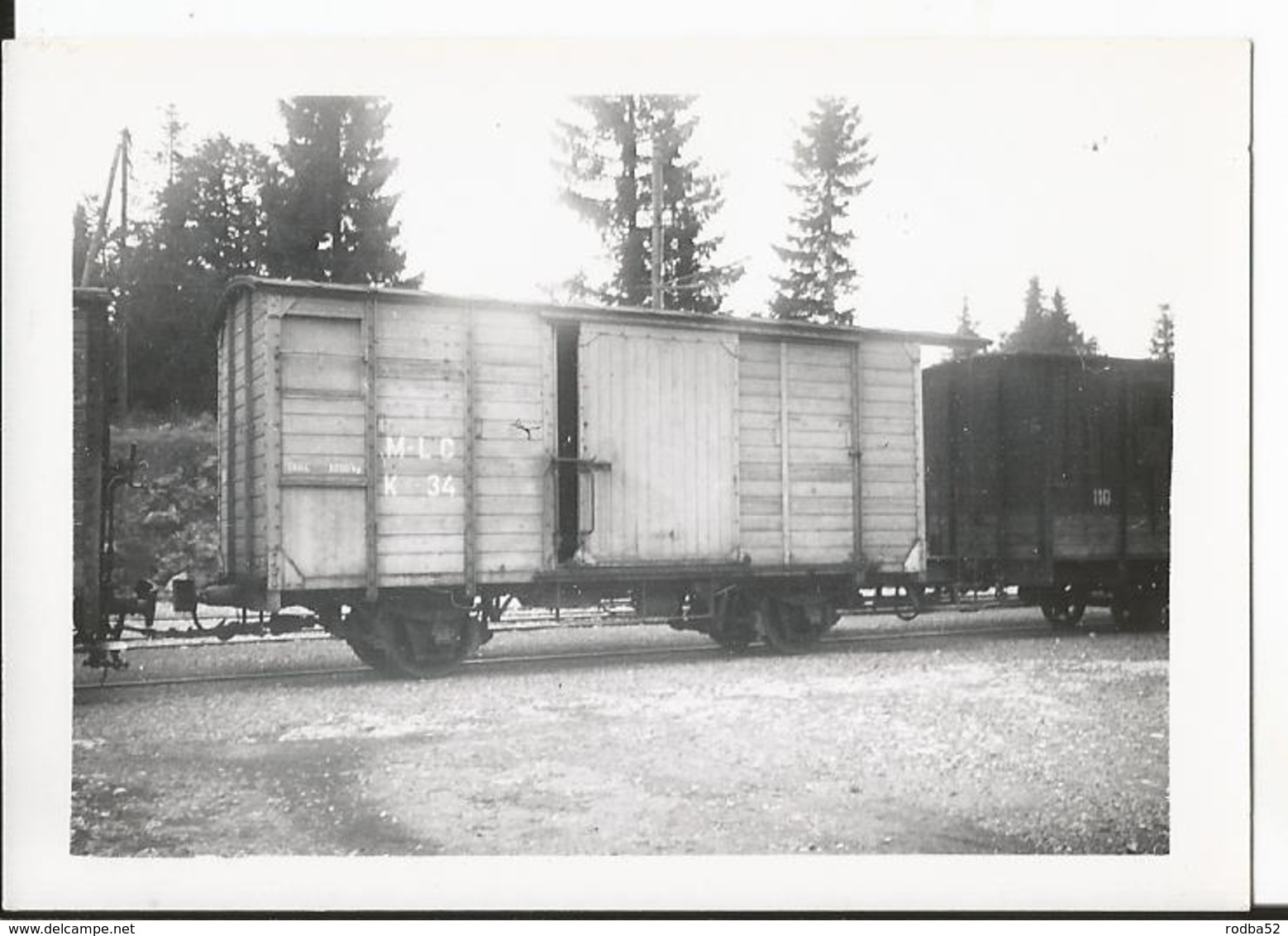 Photo - Thème Chemin De Fer  -Ligne Nyons Morez - Gare Des Rousses En 1954 - Wagon - Trains