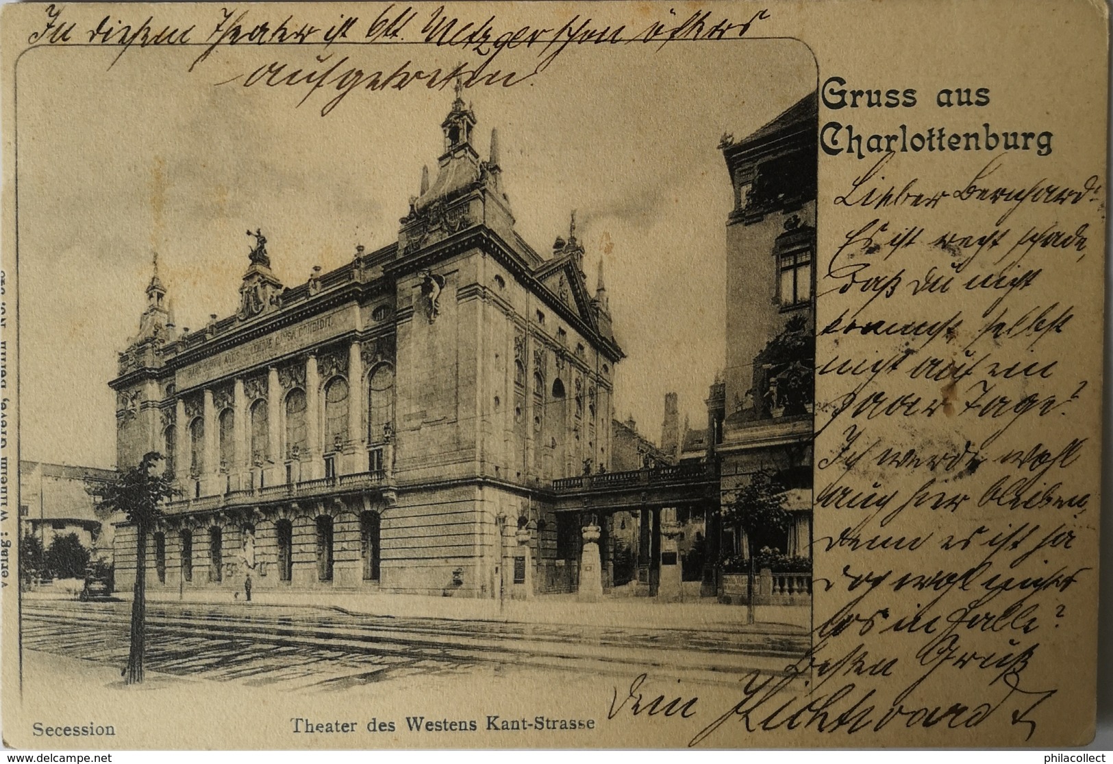 Charlottenburg (Berlin) Gruss Aus // Theater Des Westerns Kant Strasse 1902 - Charlottenburg
