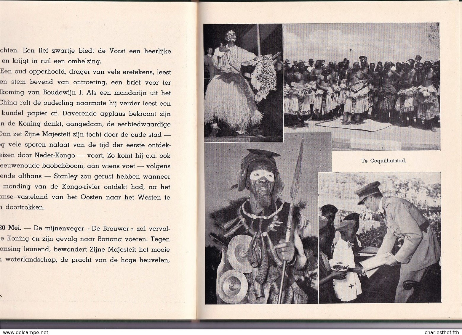 BOEKJE ** DE REIS VAN KONING BOUDEWIJN NAAR KONGO ** 1955 - ZEER VEEL FOTO'S - 88 Blz - Koninklijke Families