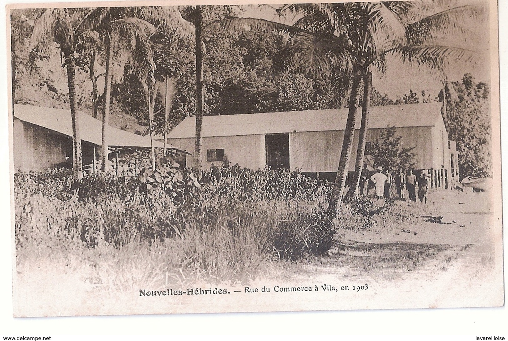 CPA NOUVELLES HEBRIDES RUE DU COMMERCE A VILA EN 1903 RARE BELLE CARTE !! - Vanuatu