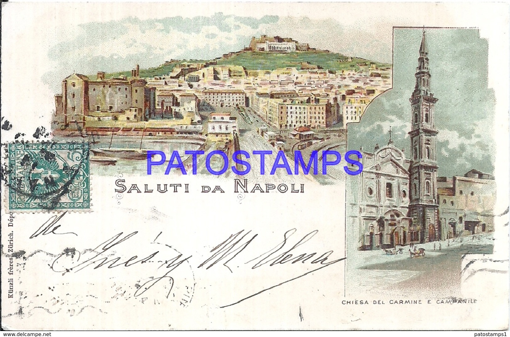 109041 ITALY NAPOLI CAMPANIA MULTI VIEW CIRCULATED TO ARGENTINA  POSTAL POSTCARD - Autres & Non Classés