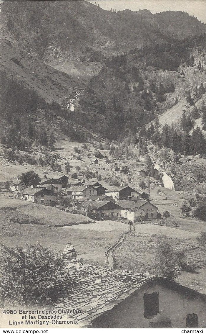 74 VALLORCINE VILLAGE DE BARBERINE ET LES CASCADES  VALLÉE DE CHAMONIX MONT BLANC Editeur BURGY 4950 - Autres & Non Classés