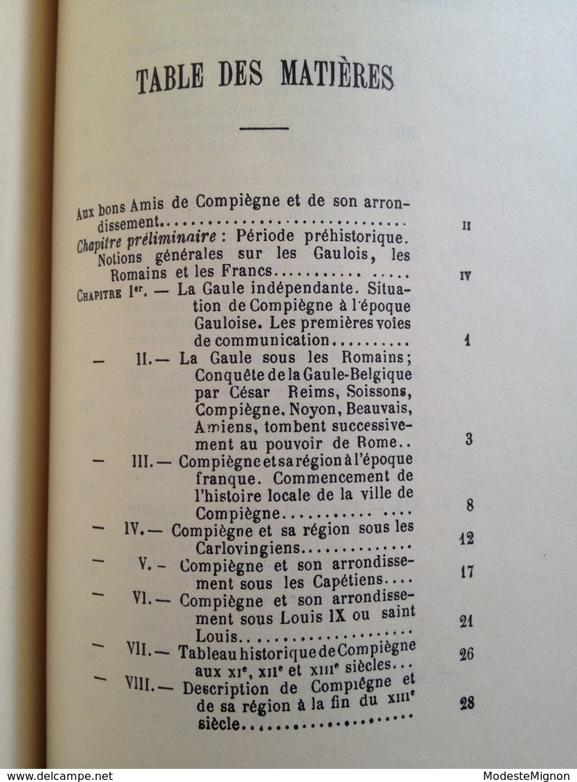 Histoire populaire de Compiègne et de son arrondissement de L.-A. Benaut | Laffitte reprints 1975