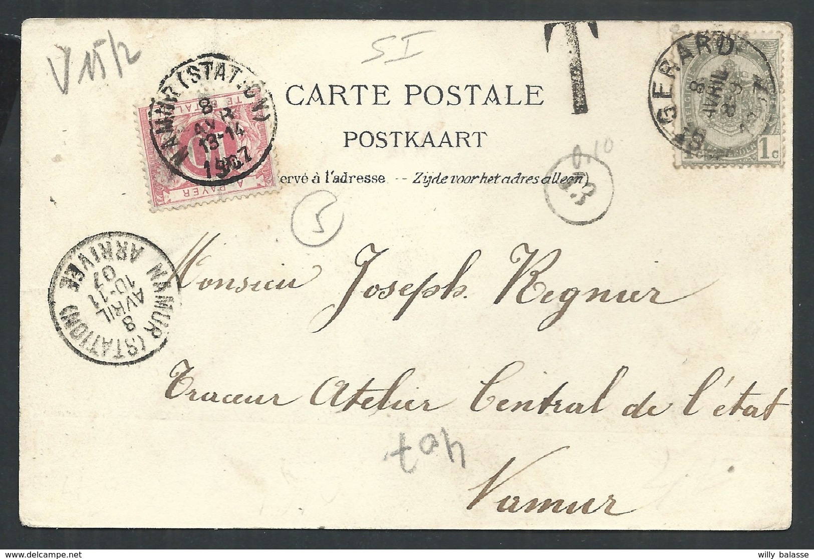 +++ CPA - BOSSIERE - Château - Cachet Taxe    // - Mettet