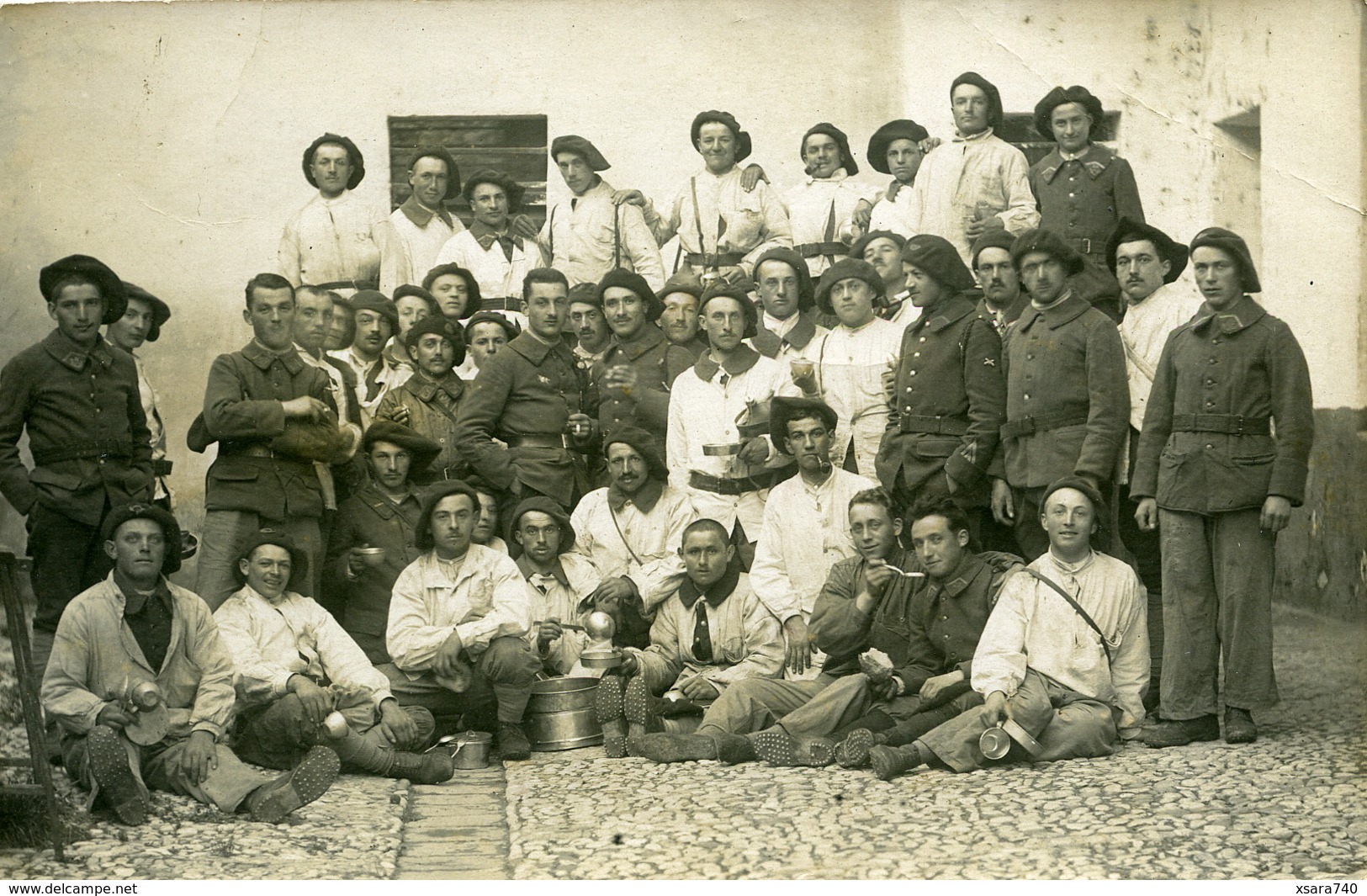 Carte Photo Chasseurs Alpins Du 24e BCA Fernand BELLIER  Photographe Villefranche Sur Mer - Villefranche-sur-Mer