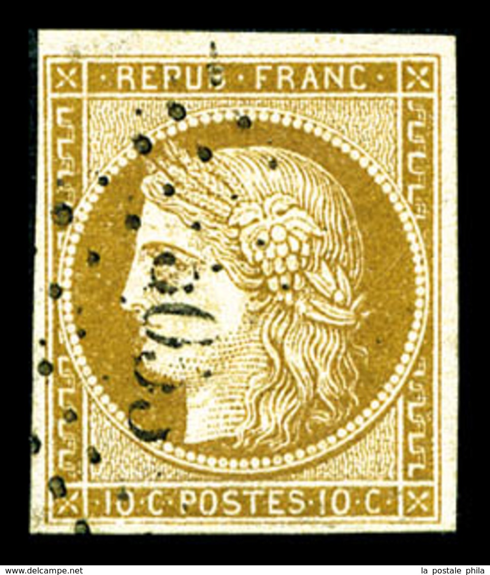 O N°1a, 10c Bistre-brun, TB (signé Calves/Brun/certificat)  Qualité: O  Cote: 450 Euros - 1849-1850 Ceres