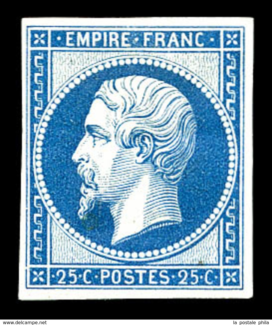 * N°15c, 15c Bleu, Impression De 1862. TB (certificat)  Qualité: *  Cote: 600 Euros - 1853-1860 Napoléon III