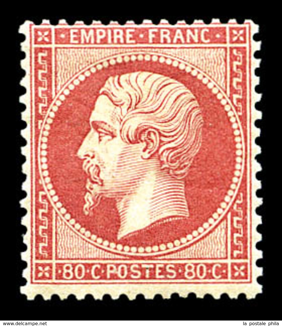 ** N°24, 80c Rose, Fraîcheur Postale, SUP (signé Brun/certificat)  Qualité: ** - 1862 Napoléon III