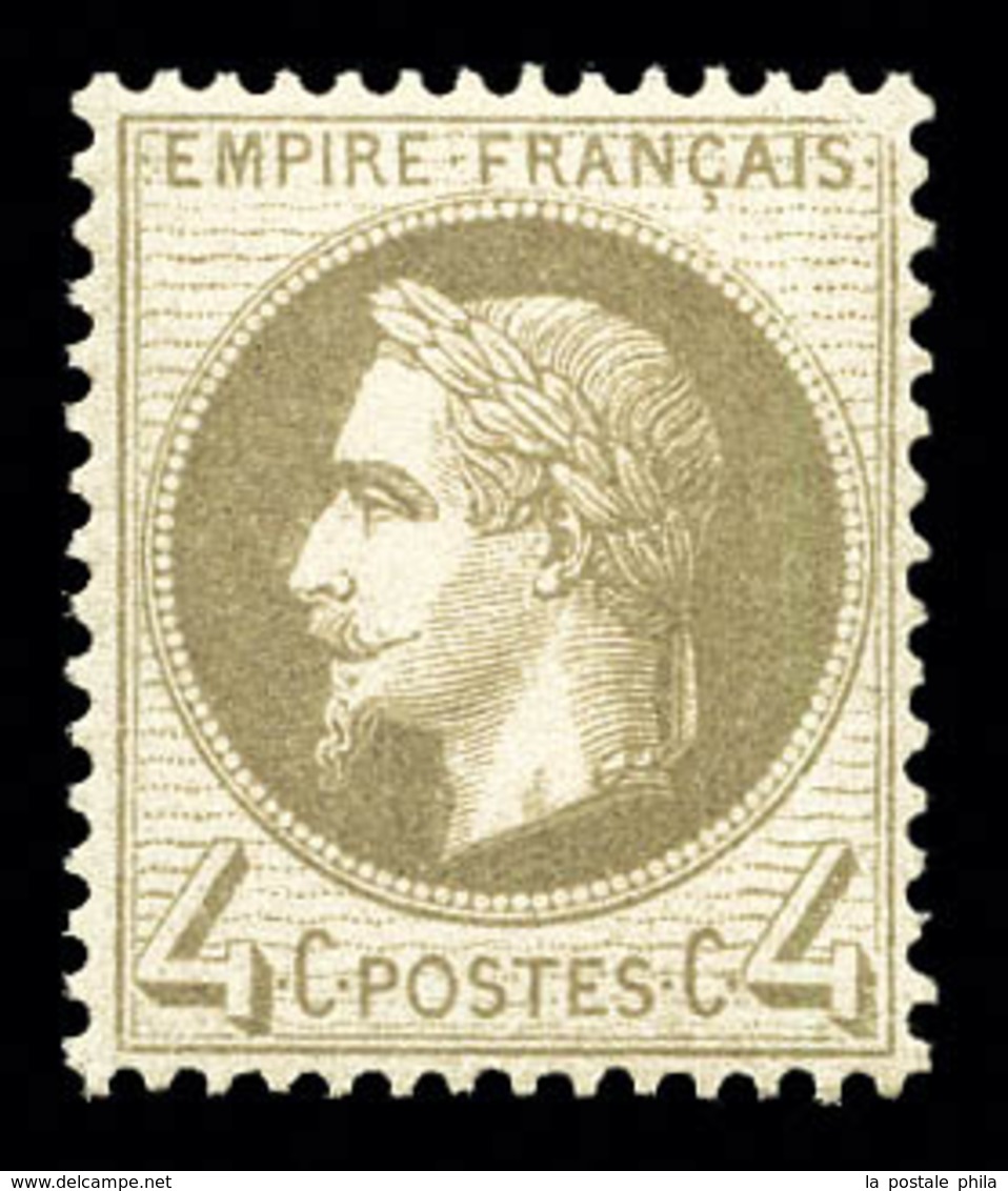 ** N°27Ba, 4c Gris-foncé, Fraîcheur Postale, Bon Centrage. SUP (certificat)  Qualité: ** - 1863-1870 Napoléon III. Laure