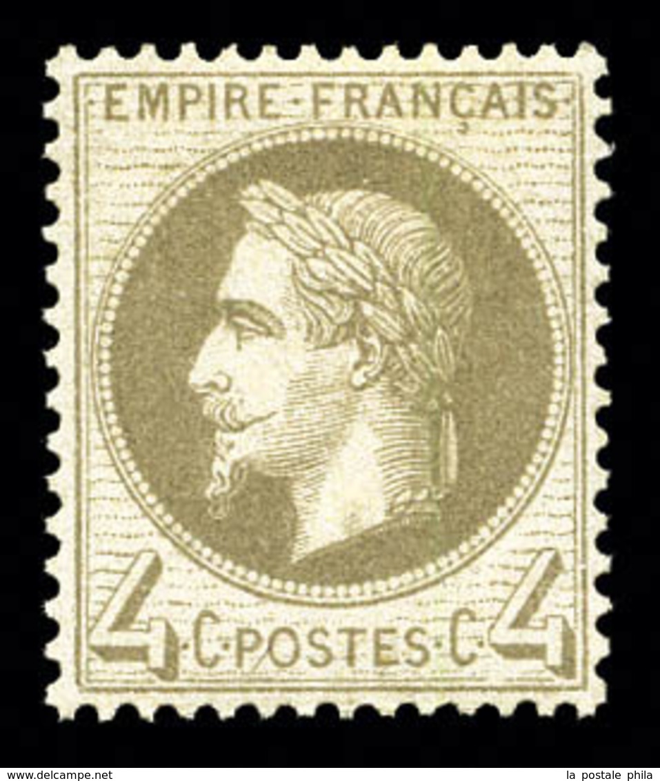 * N°27Ba, 4c Gris-foncé, Quasi **, Fraîcheur Postale, Très Bon Centrage. SUP (certificat)  Qualité: * - 1863-1870 Napoléon III Lauré