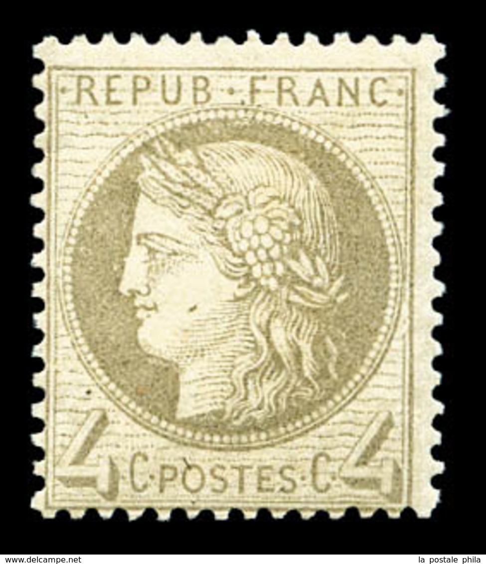 * N°51a, 4c Gris-jaunâtre, TB (signé/certificat)  Qualité: *  Cote: 525 Euros - 1871-1875 Ceres