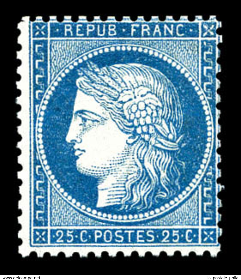 ** N°60A, 25c Bleu Type I. TTB  Qualité: ** - 1871-1875 Ceres