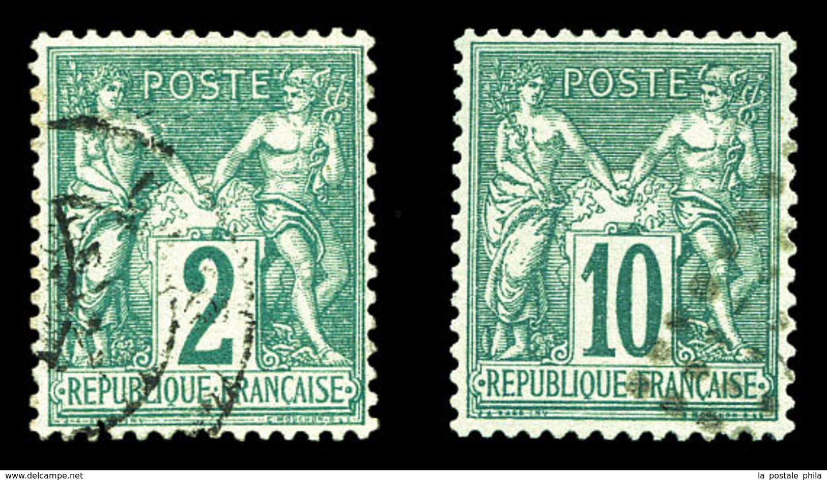 O N°62 Et 76, Les 2 Valeurs TTB  Qualité: O  Cote: 665 Euros - 1876-1878 Sage (Type I)