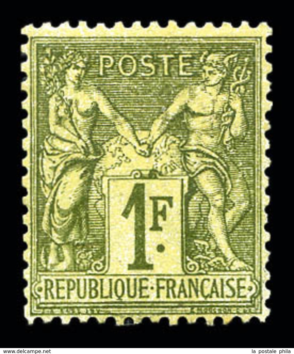 ** N°72, 1f Bronze Type I. TTB (signé Calves/certificat)  Qualité: ** - 1876-1878 Sage (Typ I)