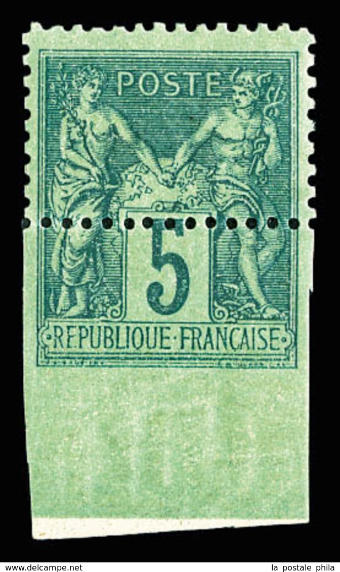 * N°75, 5c, Piquage Decalé, Bdf. TB  Qualité: * - 1876-1878 Sage (Typ I)