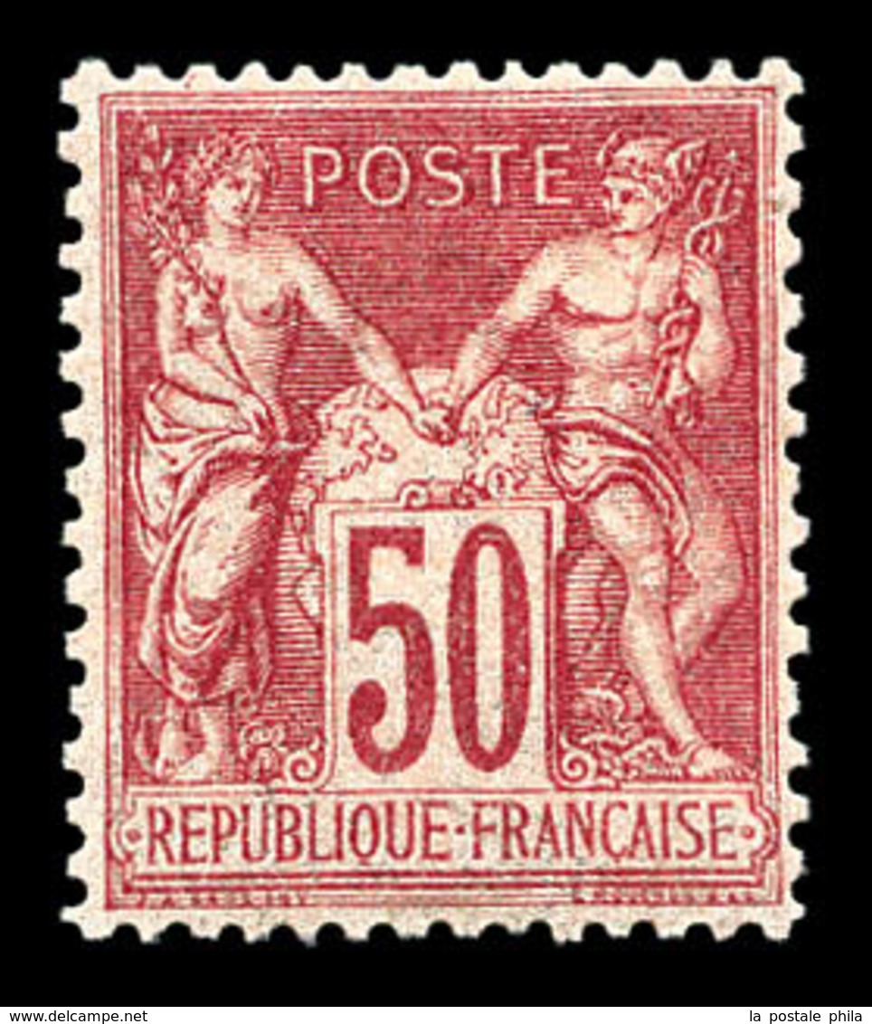 ** N°104, 50c Rose Type I, Bon Centrage, Fraîcheur Postale. SUP (signé Calves/certificat)  Qualité: ** - 1876-1878 Sage (Type I)