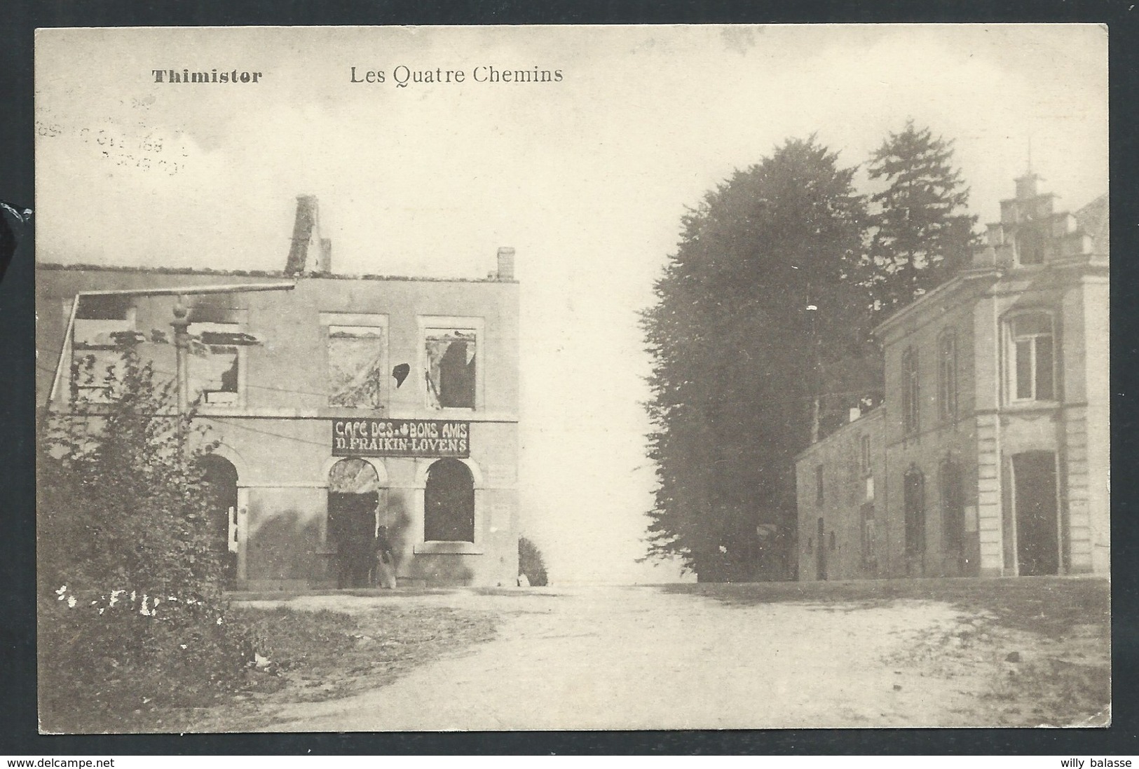 +++ CPA - THIMISTER - Les Quatre Chemins - Café    // - Thimister-Clermont