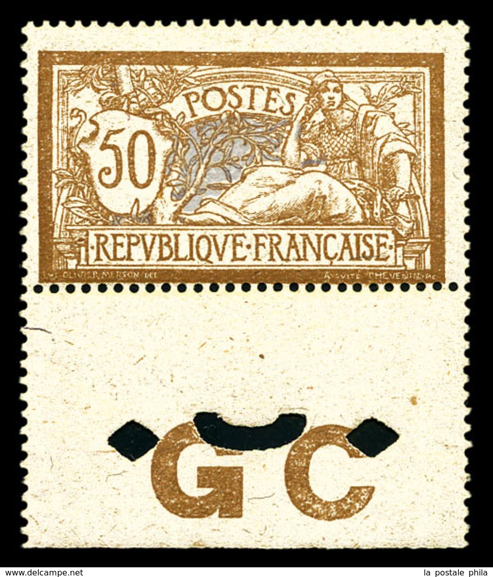 ** N°120d, 50c Merson Bdf Avec Manchette 'GC'. TTB  Qualité: **  Cote: 450 Euros - 1900-02 Mouchon