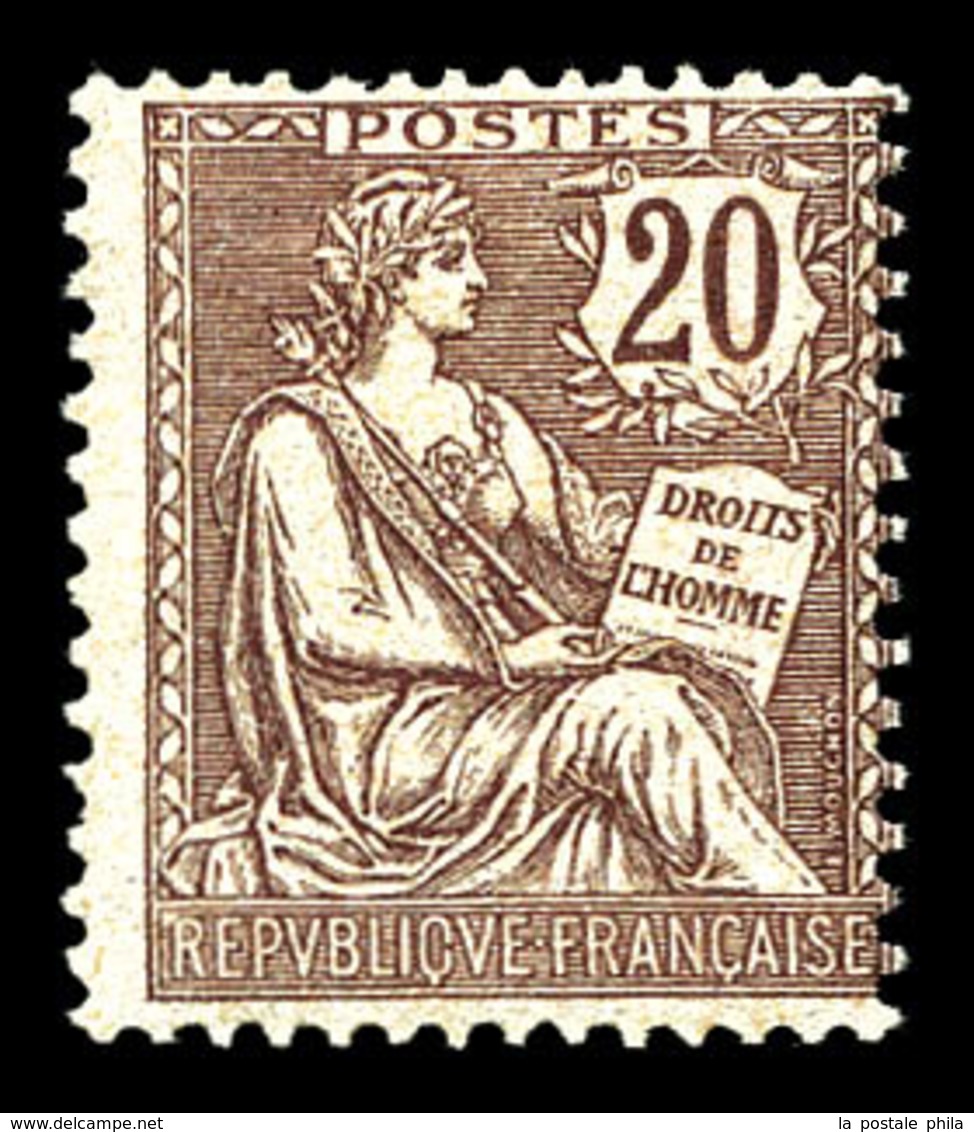 ** N°126, 20c Brun-lilas. TB  Qualité: **  Cote: 400 Euros - 1900-02 Mouchon