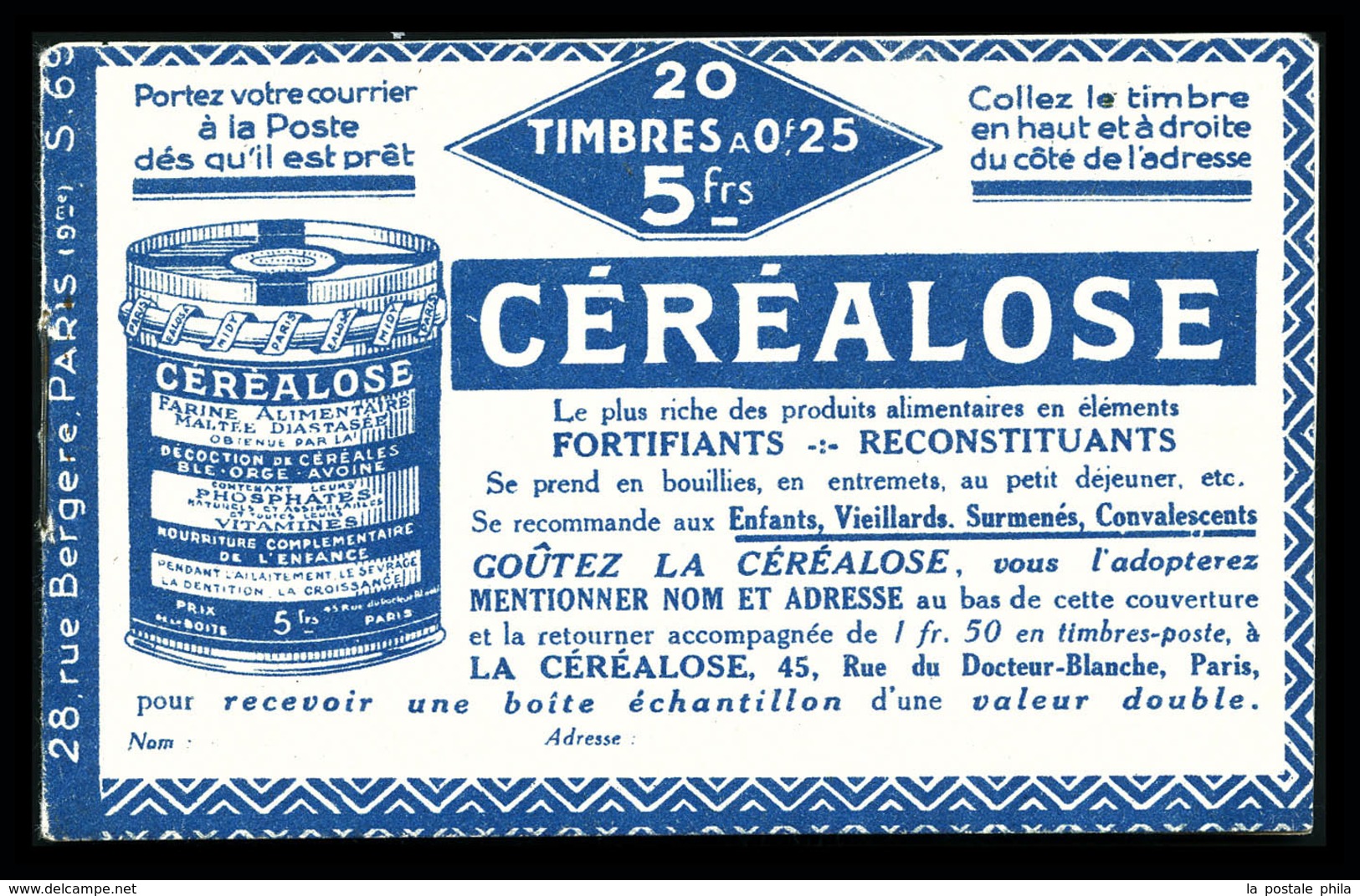 ** N°140-C18, Série 69-B, CEREALOSE Et AIGLE. SUP. R.R.R. (certificat)  Qualité: ** - Sonstige & Ohne Zuordnung