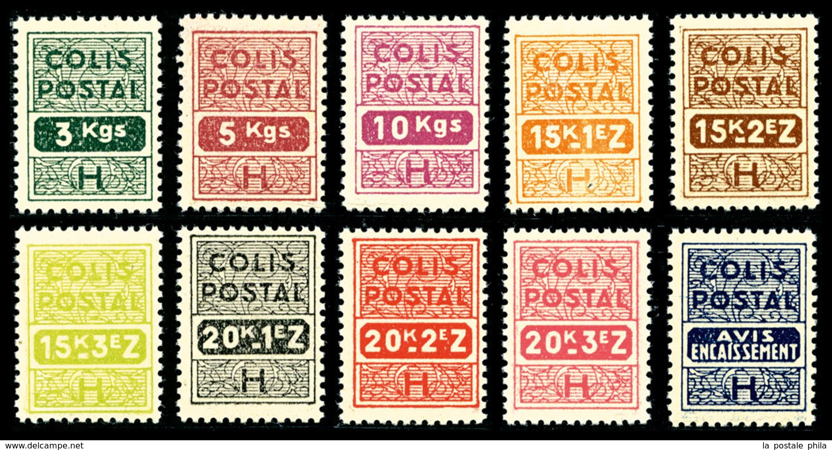 ** N°223A/J, (N°Maury), Série Timbres De Mise à Jour Complète, Les 10 Valeurs SUP. R.R. (signés Brun)   Qualité: **  Cot - Neufs