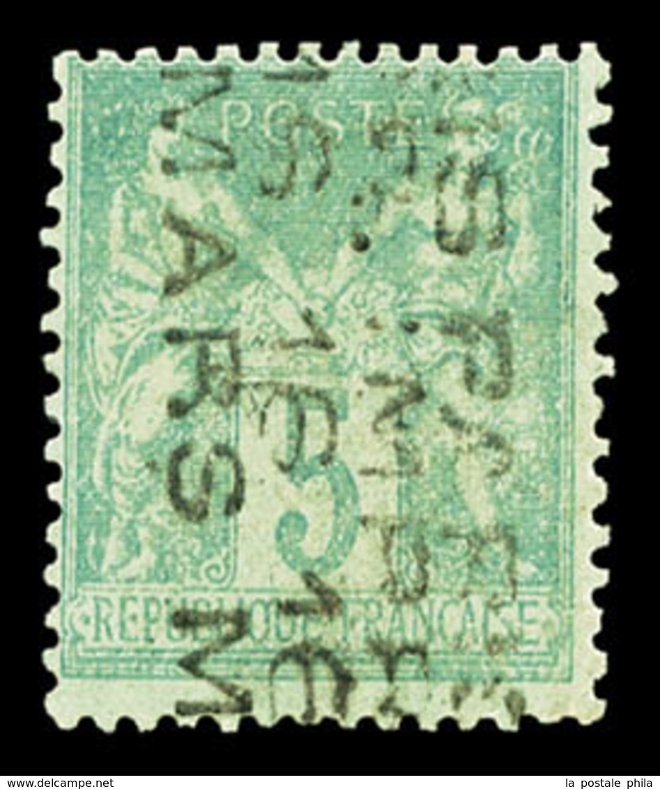 (*) N°3, 5c Vert Surchargé 4 Lignes Du 16 Mars, SUPERBE. R.R.R. (certificats)  Qualité: (*) - 1893-1947