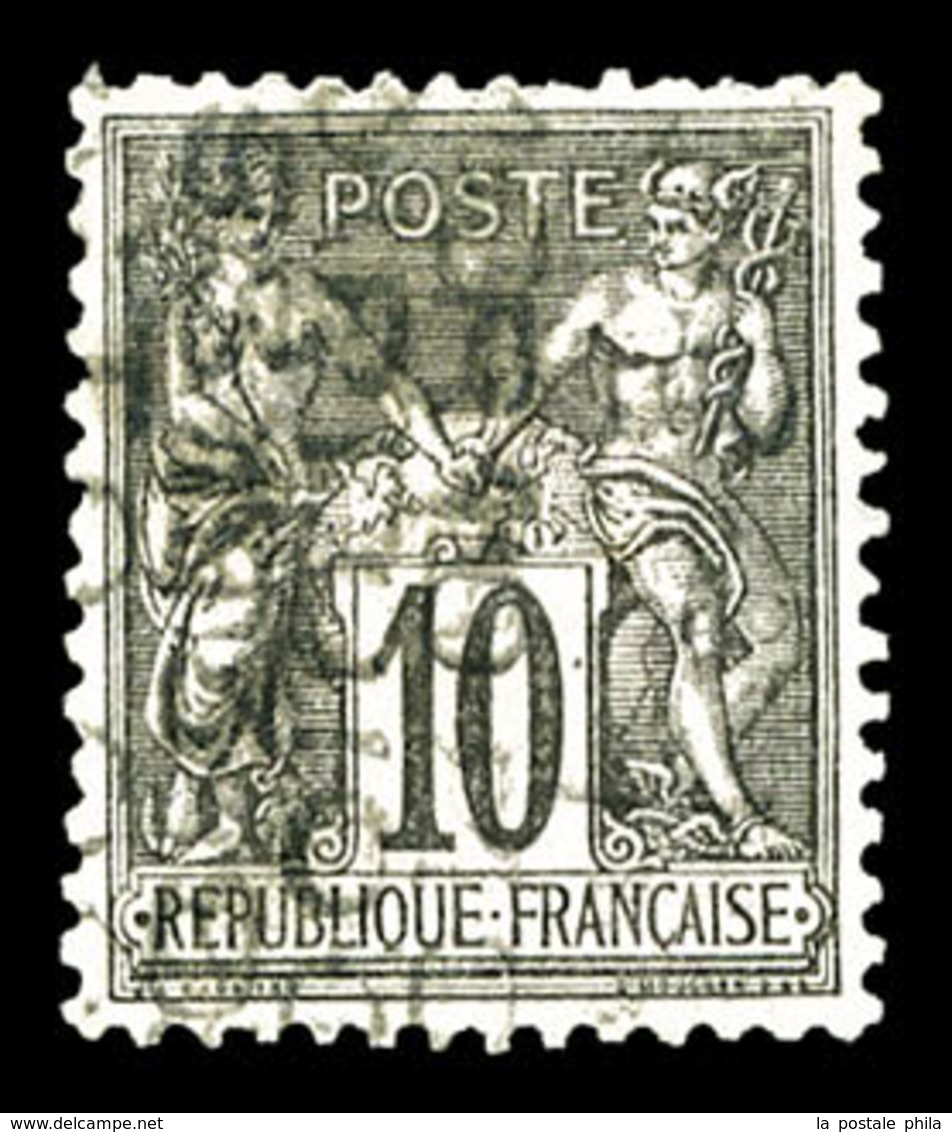 (*) N°16, 10c Noir Sur Lilas Surchargé 5 Lignes Du 10 Octobre 1893, TTB. R.R (signé Scheller/certificat)  Qualité: (*) - 1893-1947