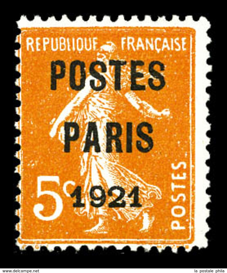 (*) N°27, 5c Orange: 1er 'S' De 'POSTES' Renversé. SUP. R. (signé Calves/certificat)  Qualité: (*) - 1893-1947