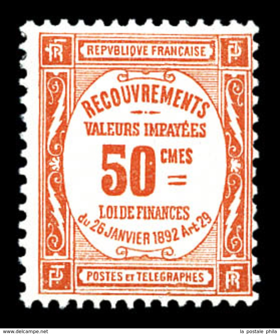 * N°47, 50c Rouge. TB  Qualité: *  Cote: 450 Euros - 1859-1959.. Ungebraucht