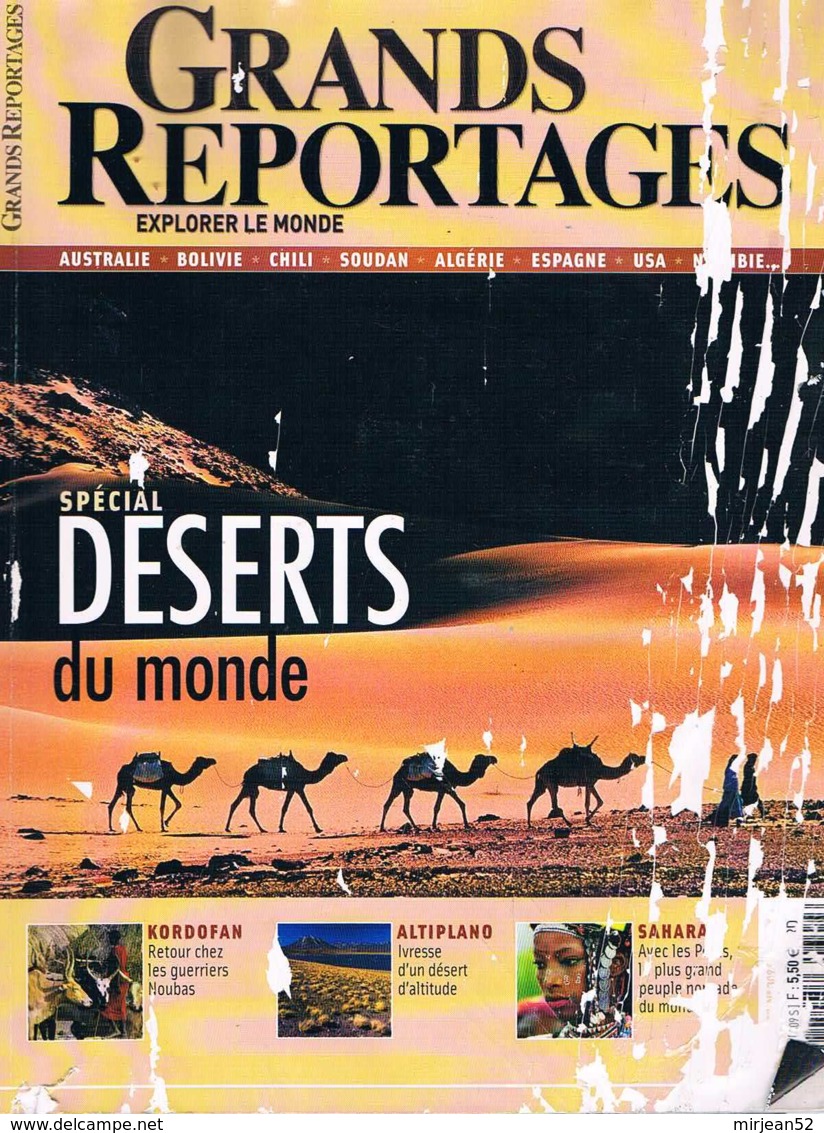 Grands Reportages  N°309  Oct 2007  Special Deserts Du Monde - Géographie