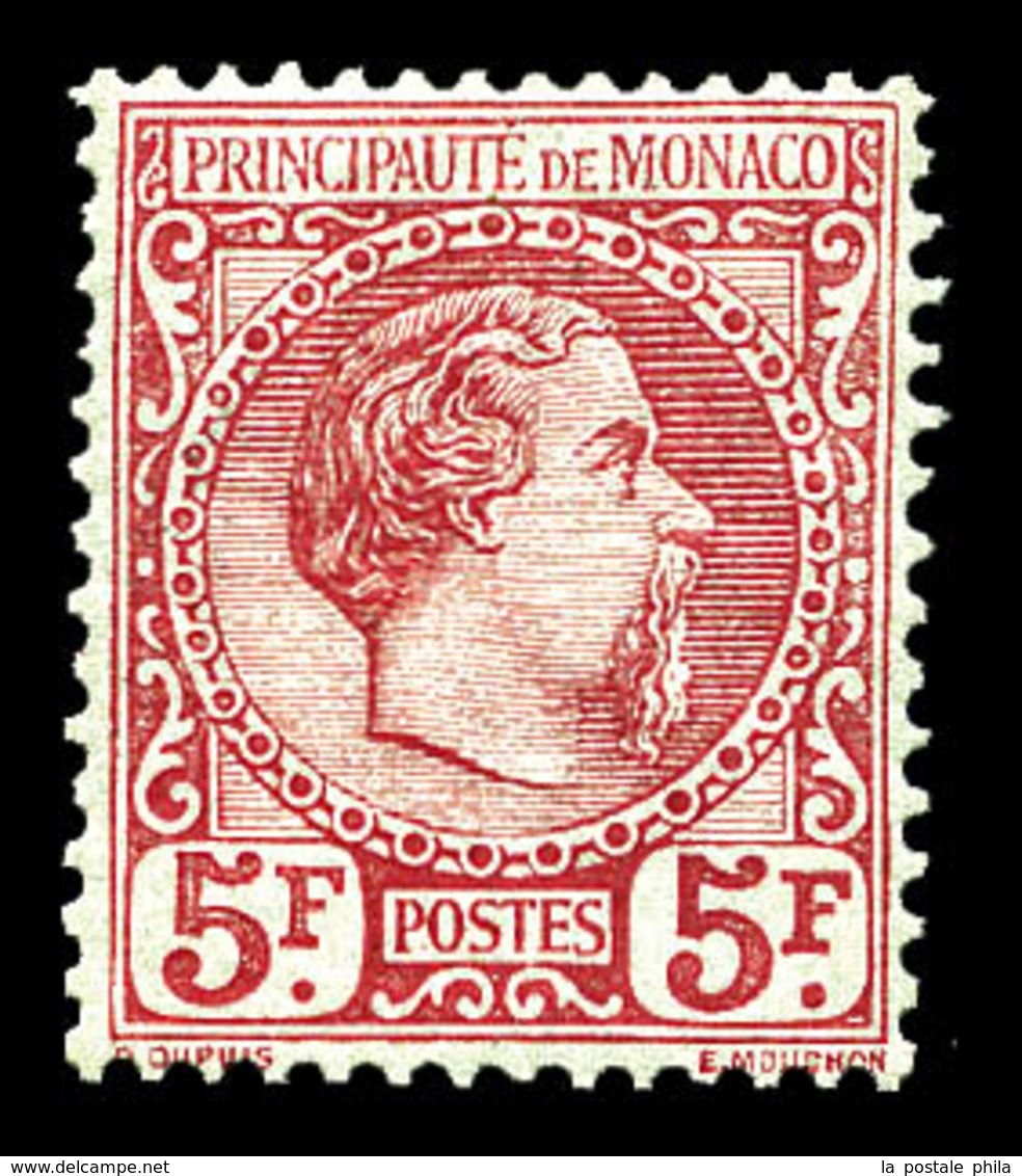 ** N°10, Charles III, 5f Carmin Foncé Sur Vert, Fraîcheur Postale, Centrage Parfait. PIECE EXCEPTIONNELLE. R.R.R. (certi - Sonstige & Ohne Zuordnung