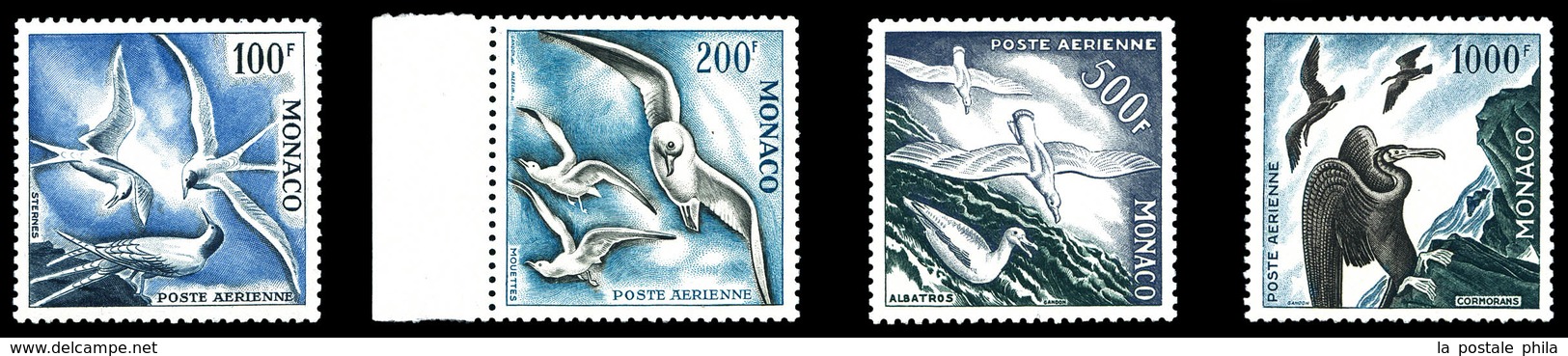 ** N°55/58, Série Oiseaux De 1955, TB (certificat)  Qualité: **  Cote: 575 Euros - Poste Aérienne